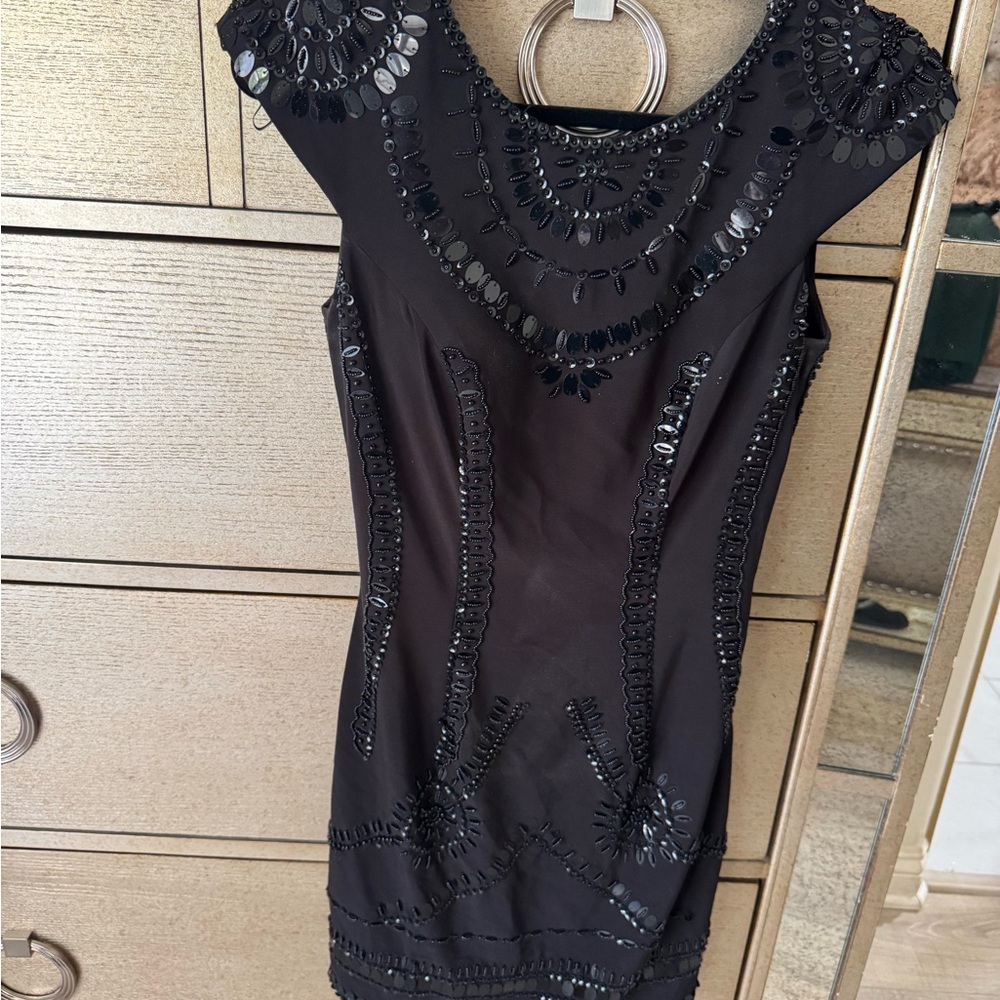 Elegant Black Sequin Dress
